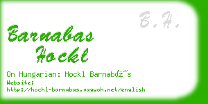 barnabas hockl business card